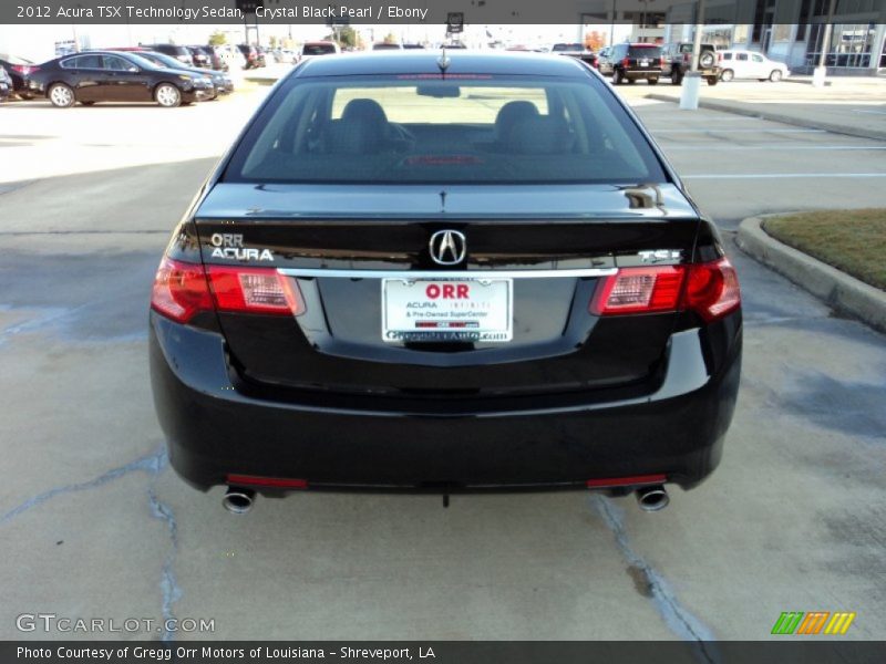 Crystal Black Pearl / Ebony 2012 Acura TSX Technology Sedan