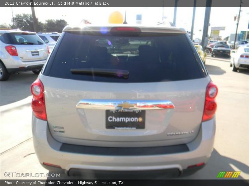 Gold Mist Metallic / Jet Black 2012 Chevrolet Equinox LT