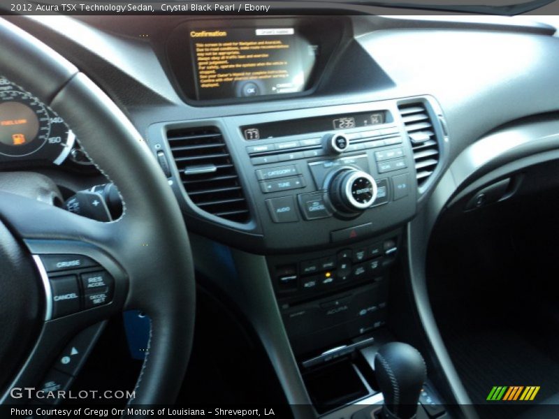 Crystal Black Pearl / Ebony 2012 Acura TSX Technology Sedan