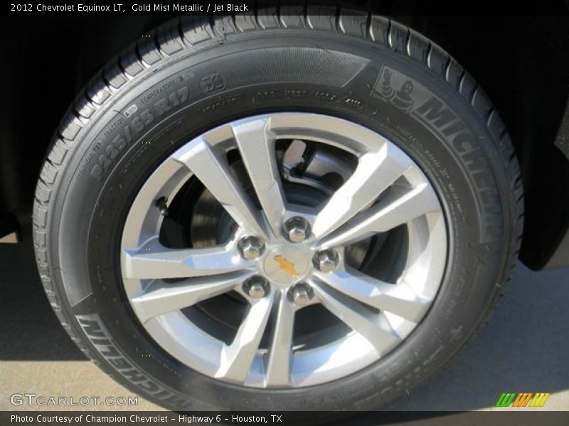 Gold Mist Metallic / Jet Black 2012 Chevrolet Equinox LT