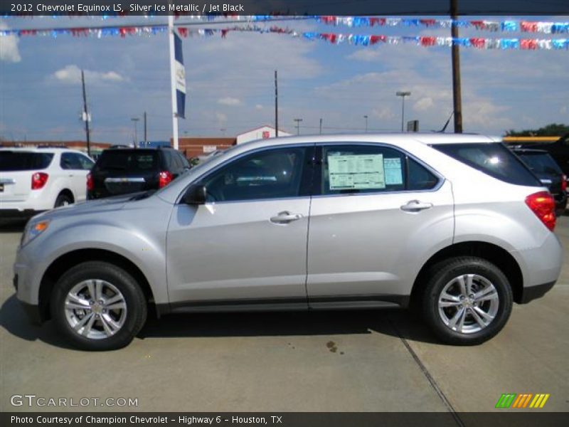 Silver Ice Metallic / Jet Black 2012 Chevrolet Equinox LS