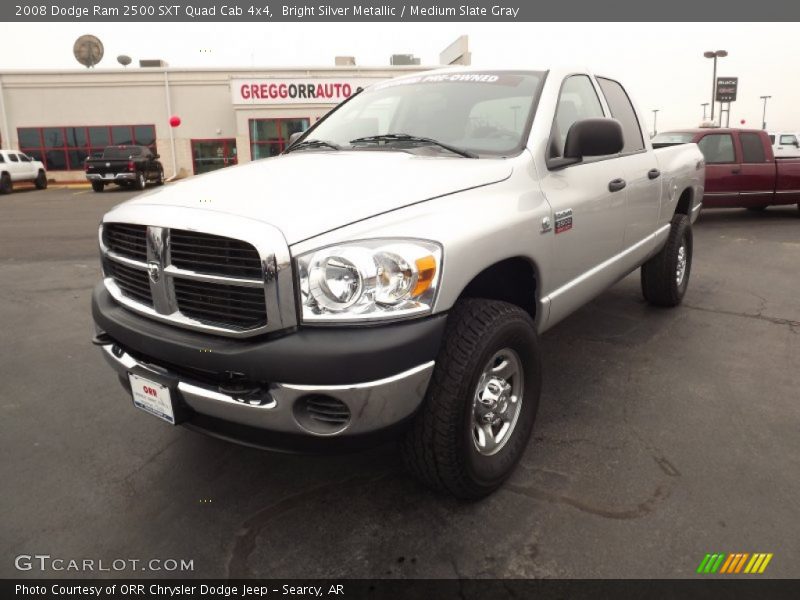 Bright Silver Metallic / Medium Slate Gray 2008 Dodge Ram 2500 SXT Quad Cab 4x4