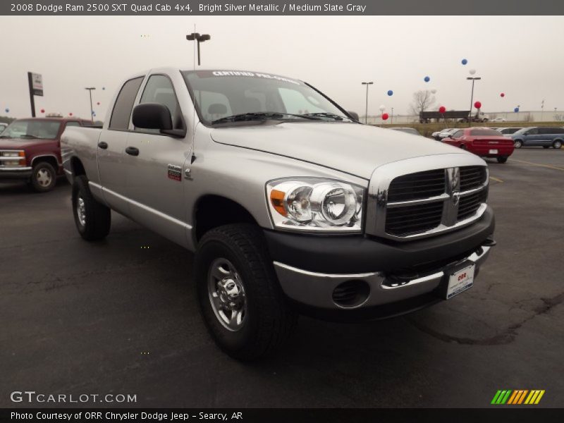Bright Silver Metallic / Medium Slate Gray 2008 Dodge Ram 2500 SXT Quad Cab 4x4