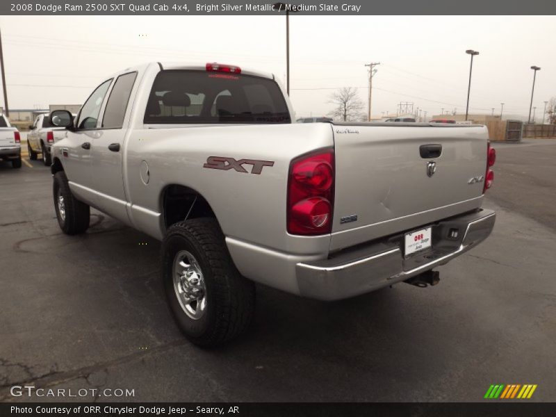 Bright Silver Metallic / Medium Slate Gray 2008 Dodge Ram 2500 SXT Quad Cab 4x4