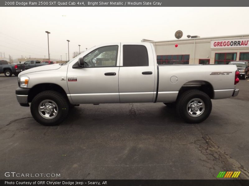Bright Silver Metallic / Medium Slate Gray 2008 Dodge Ram 2500 SXT Quad Cab 4x4