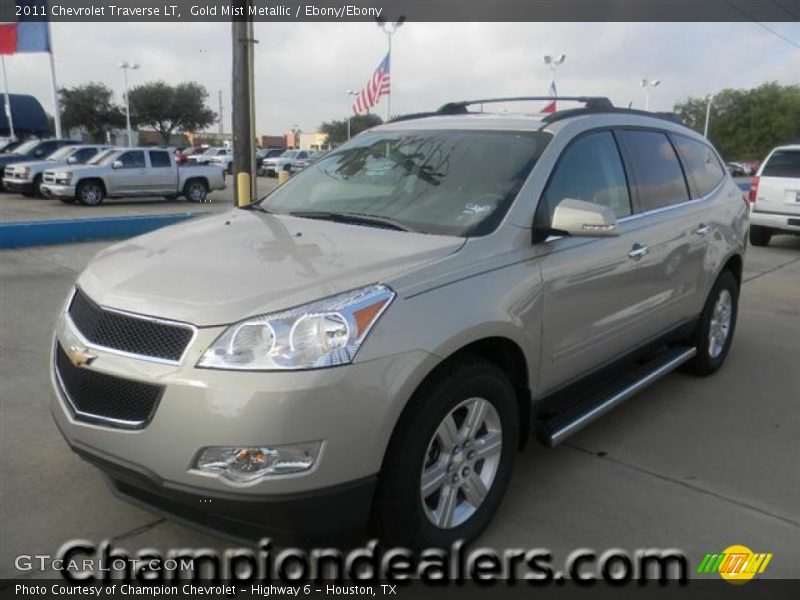Gold Mist Metallic / Ebony/Ebony 2011 Chevrolet Traverse LT