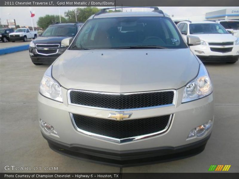 Gold Mist Metallic / Ebony/Ebony 2011 Chevrolet Traverse LT