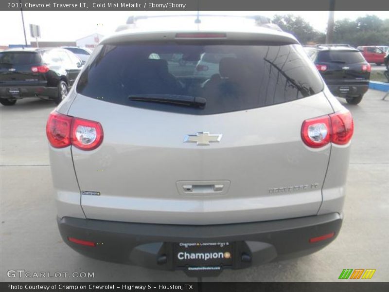 Gold Mist Metallic / Ebony/Ebony 2011 Chevrolet Traverse LT