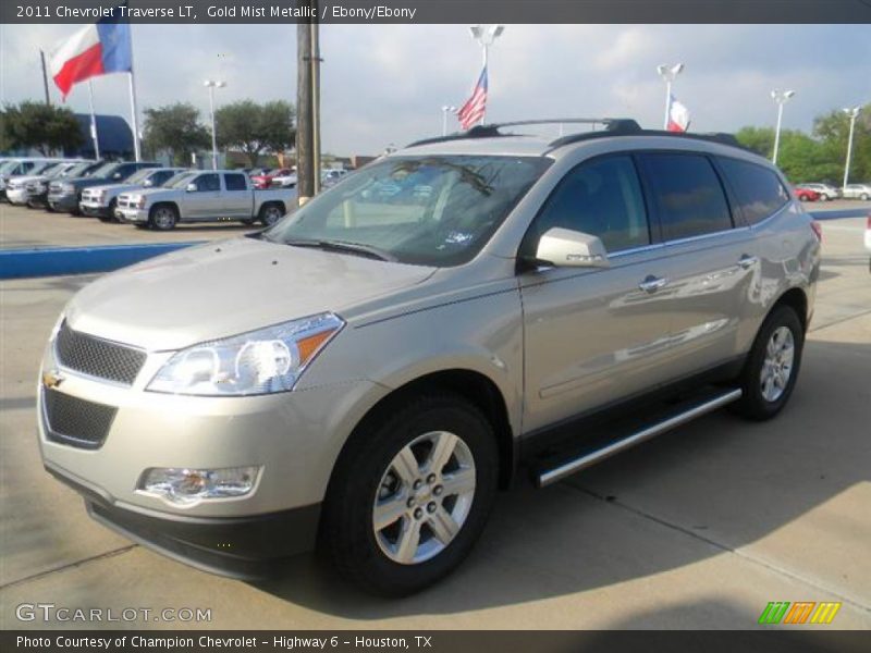 Gold Mist Metallic / Ebony/Ebony 2011 Chevrolet Traverse LT