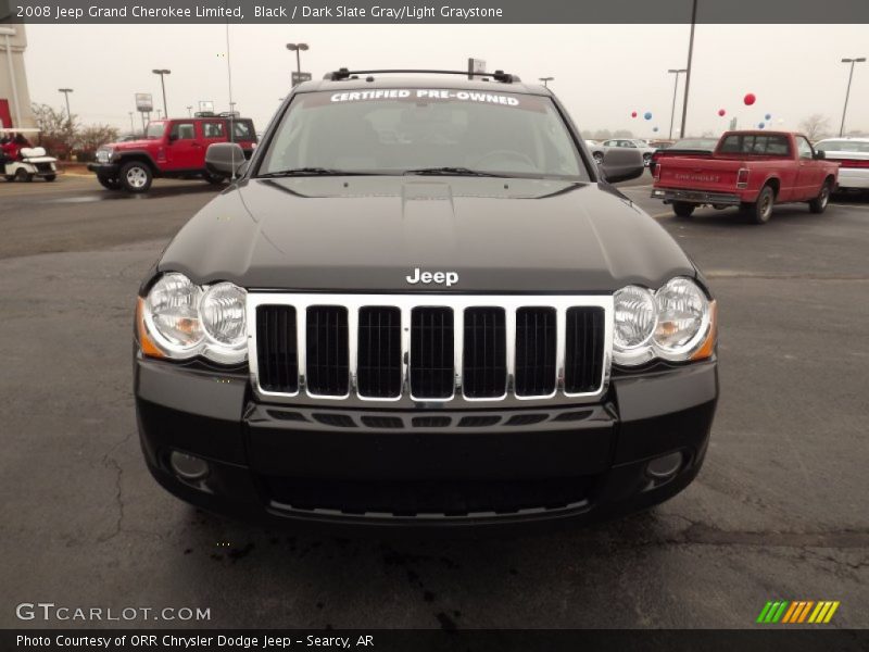 Black / Dark Slate Gray/Light Graystone 2008 Jeep Grand Cherokee Limited