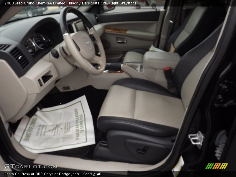 Black / Dark Slate Gray/Light Graystone 2008 Jeep Grand Cherokee Limited