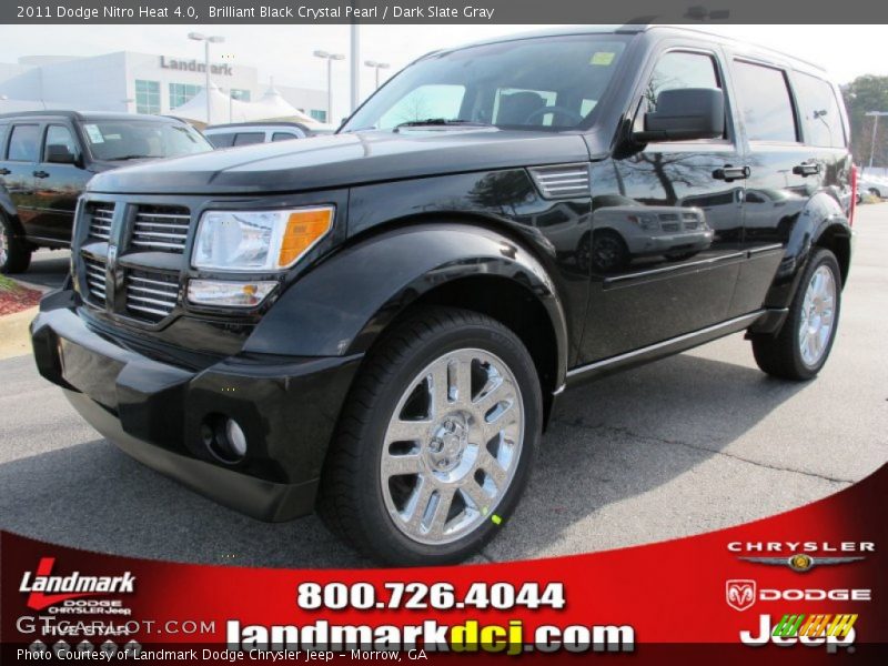 Brilliant Black Crystal Pearl / Dark Slate Gray 2011 Dodge Nitro Heat 4.0