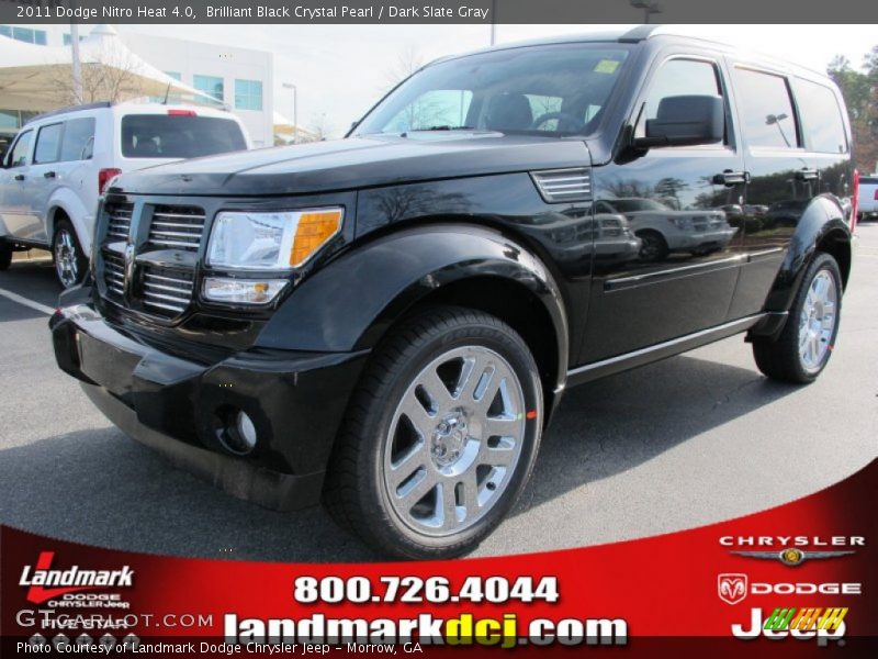 Brilliant Black Crystal Pearl / Dark Slate Gray 2011 Dodge Nitro Heat 4.0