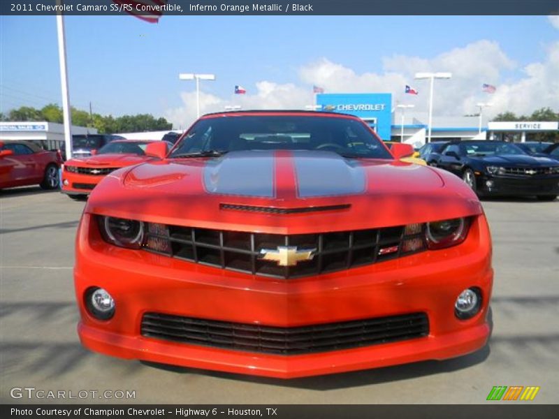 Inferno Orange Metallic / Black 2011 Chevrolet Camaro SS/RS Convertible