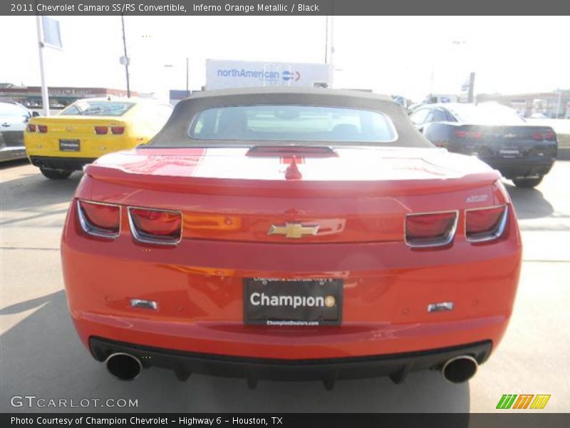 Inferno Orange Metallic / Black 2011 Chevrolet Camaro SS/RS Convertible