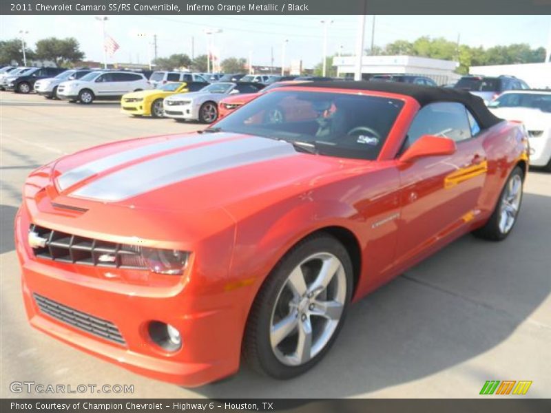 Inferno Orange Metallic / Black 2011 Chevrolet Camaro SS/RS Convertible