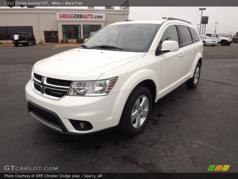 White / Black/Tan 2012 Dodge Journey SXT