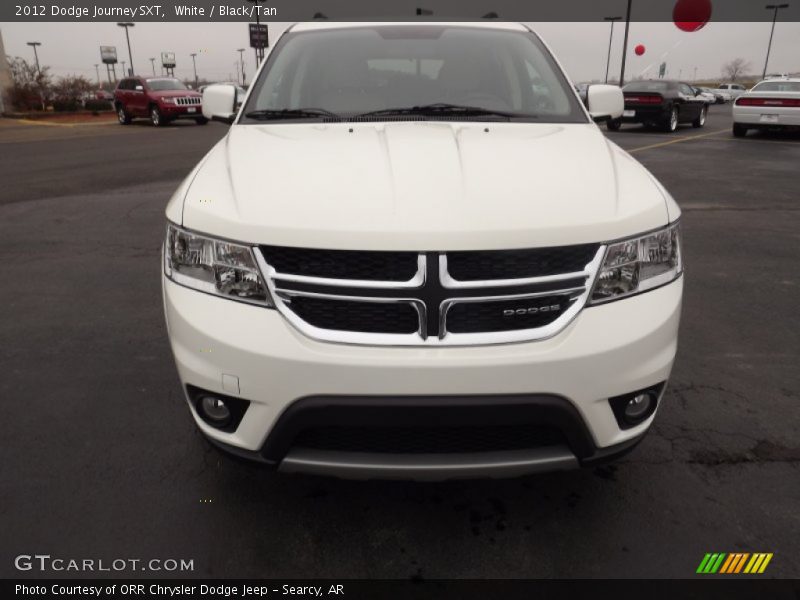 White / Black/Tan 2012 Dodge Journey SXT