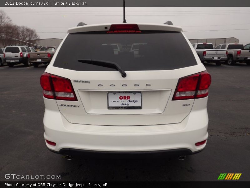 White / Black/Tan 2012 Dodge Journey SXT