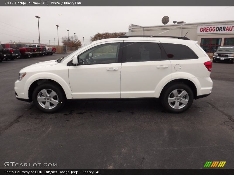 White / Black/Tan 2012 Dodge Journey SXT