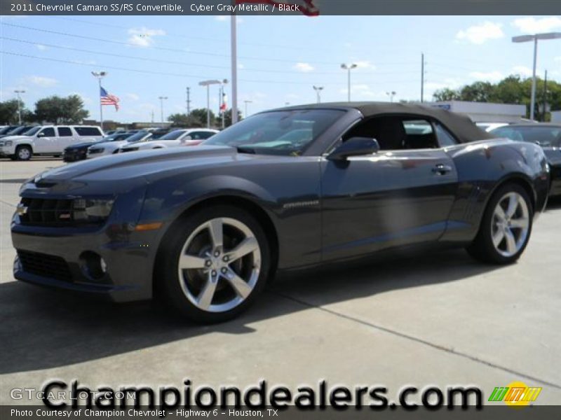 Cyber Gray Metallic / Black 2011 Chevrolet Camaro SS/RS Convertible