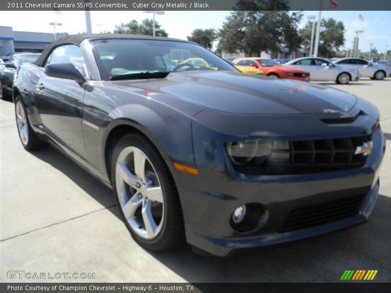 Cyber Gray Metallic / Black 2011 Chevrolet Camaro SS/RS Convertible
