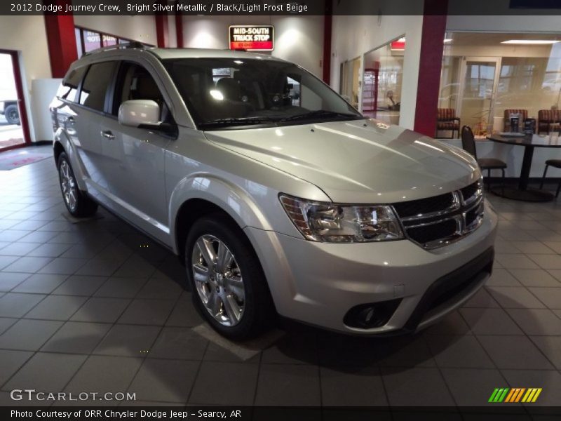 Bright Silver Metallic / Black/Light Frost Beige 2012 Dodge Journey Crew