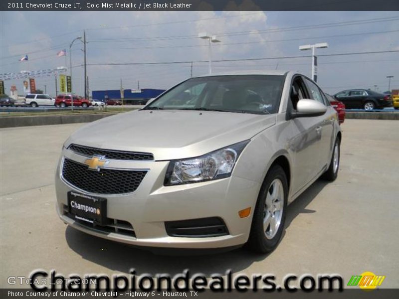 Gold Mist Metallic / Jet Black Leather 2011 Chevrolet Cruze LT