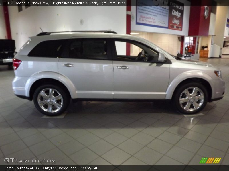 Bright Silver Metallic / Black/Light Frost Beige 2012 Dodge Journey Crew