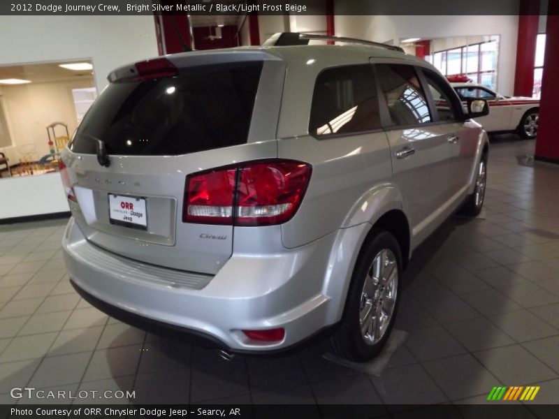 Bright Silver Metallic / Black/Light Frost Beige 2012 Dodge Journey Crew