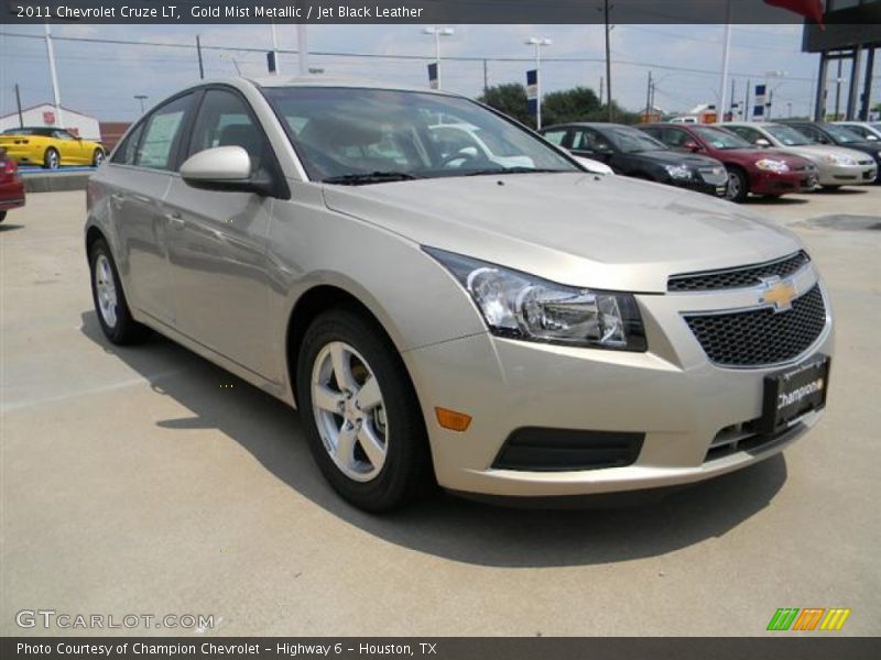 Gold Mist Metallic / Jet Black Leather 2011 Chevrolet Cruze LT