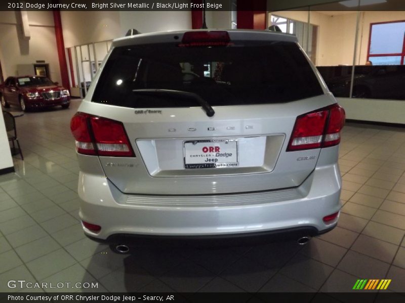 Bright Silver Metallic / Black/Light Frost Beige 2012 Dodge Journey Crew