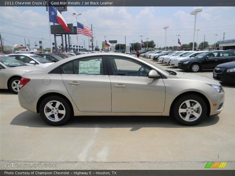 Gold Mist Metallic / Jet Black Leather 2011 Chevrolet Cruze LT