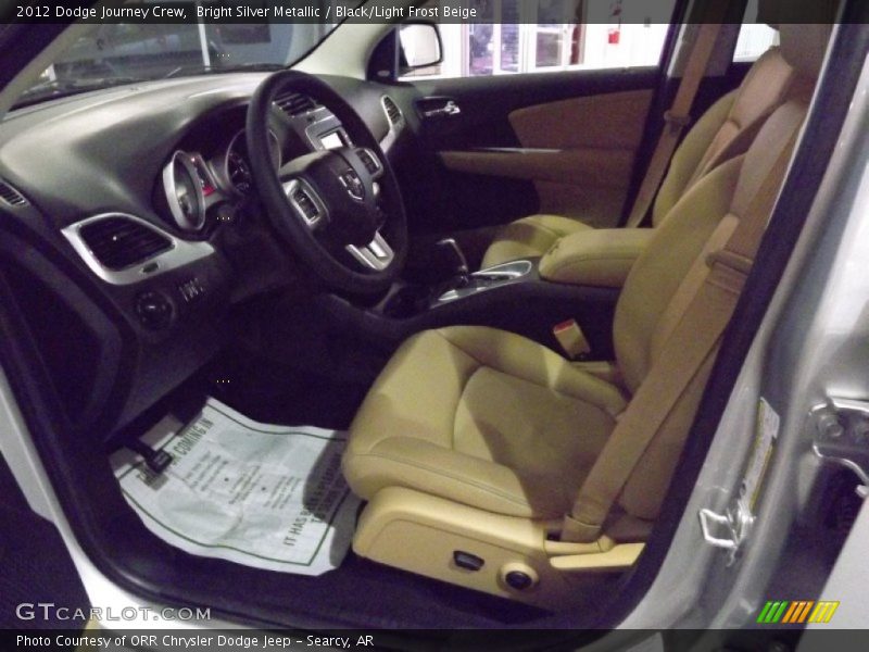 Bright Silver Metallic / Black/Light Frost Beige 2012 Dodge Journey Crew