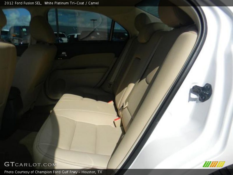 White Platinum Tri-Coat / Camel 2012 Ford Fusion SEL