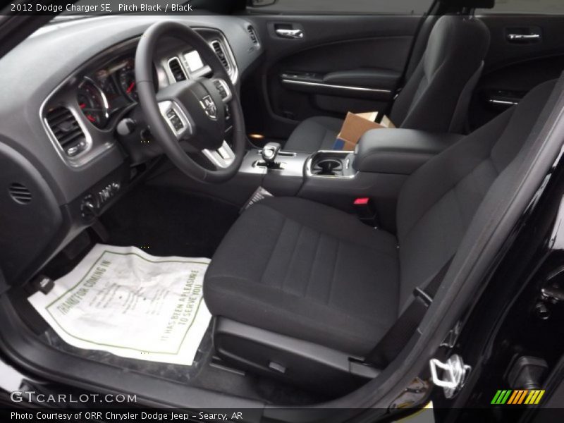 Pitch Black / Black 2012 Dodge Charger SE
