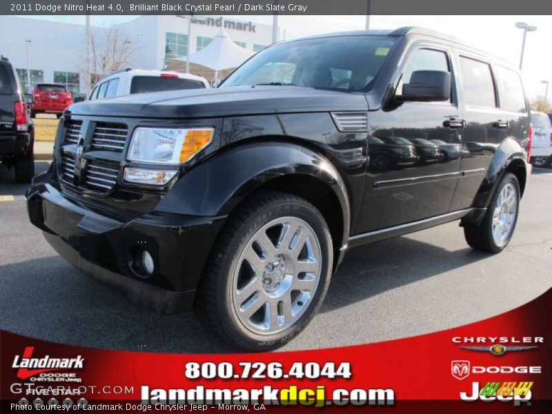 Brilliant Black Crystal Pearl / Dark Slate Gray 2011 Dodge Nitro Heat 4.0