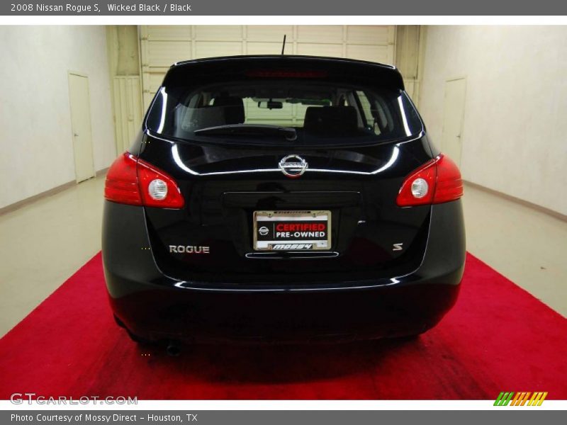 Wicked Black / Black 2008 Nissan Rogue S