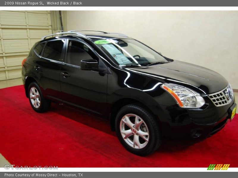 Wicked Black / Black 2009 Nissan Rogue SL