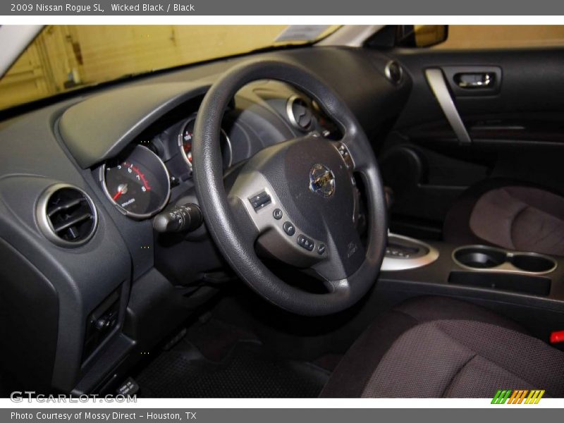 Wicked Black / Black 2009 Nissan Rogue SL