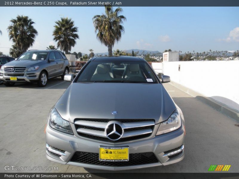 Palladium Silver Metallic / Ash 2012 Mercedes-Benz C 250 Coupe