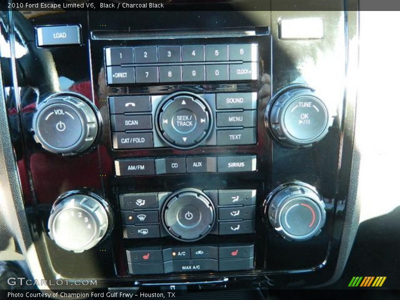 Black / Charcoal Black 2010 Ford Escape Limited V6