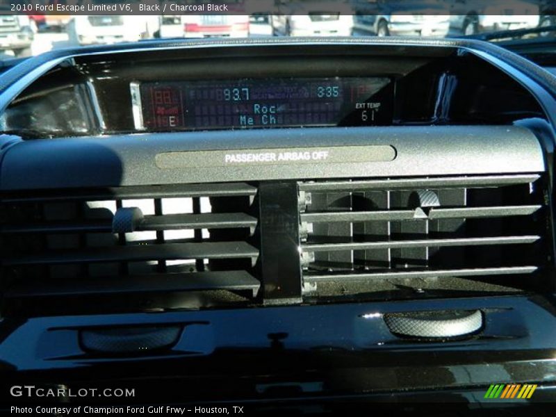 Black / Charcoal Black 2010 Ford Escape Limited V6
