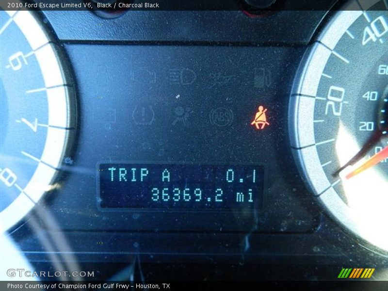 Black / Charcoal Black 2010 Ford Escape Limited V6