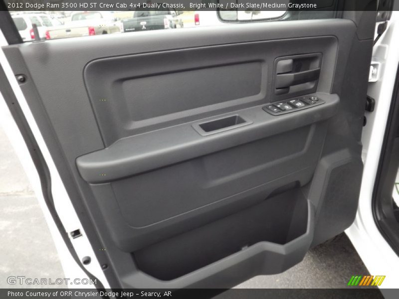 Bright White / Dark Slate/Medium Graystone 2012 Dodge Ram 3500 HD ST Crew Cab 4x4 Dually Chassis