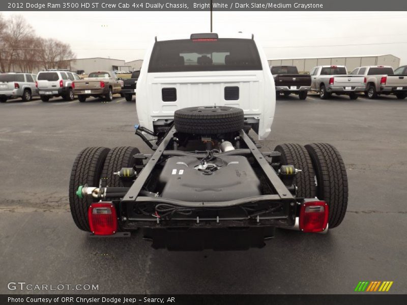 Bright White / Dark Slate/Medium Graystone 2012 Dodge Ram 3500 HD ST Crew Cab 4x4 Dually Chassis