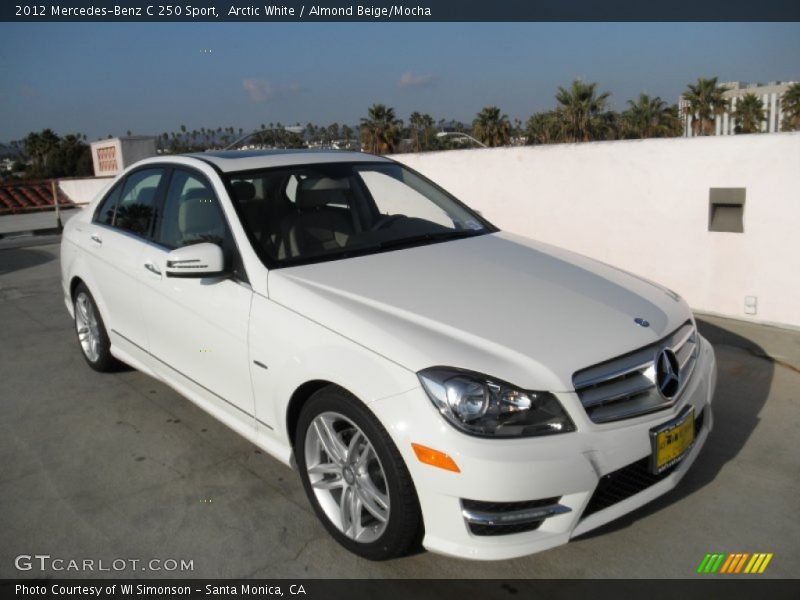 Arctic White / Almond Beige/Mocha 2012 Mercedes-Benz C 250 Sport