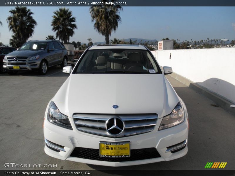 Arctic White / Almond Beige/Mocha 2012 Mercedes-Benz C 250 Sport