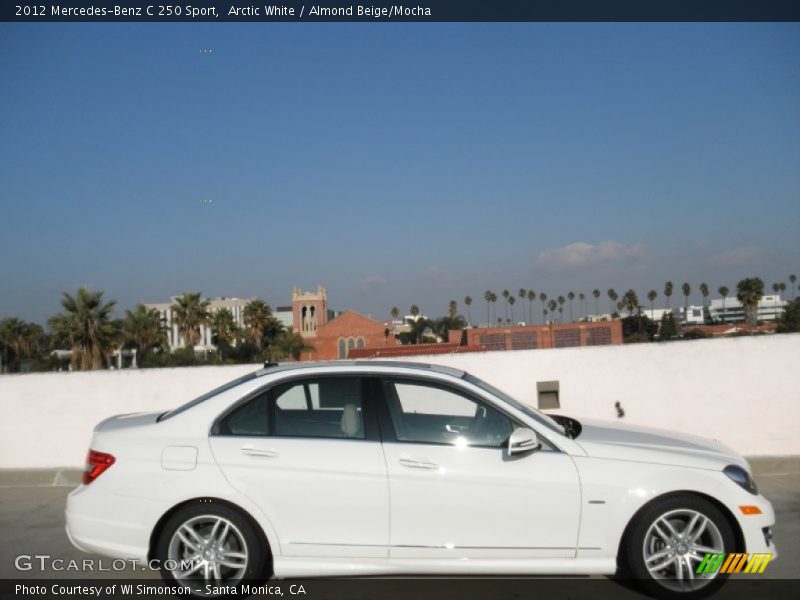 Arctic White / Almond Beige/Mocha 2012 Mercedes-Benz C 250 Sport