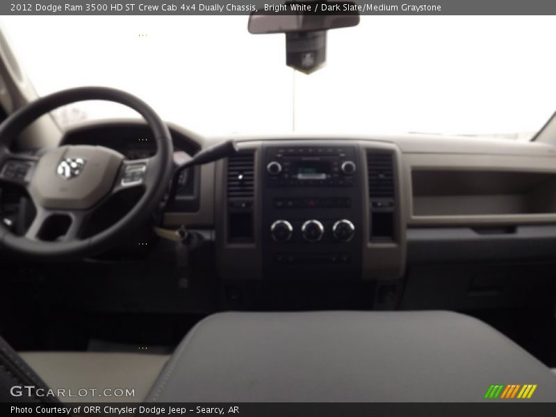 Bright White / Dark Slate/Medium Graystone 2012 Dodge Ram 3500 HD ST Crew Cab 4x4 Dually Chassis